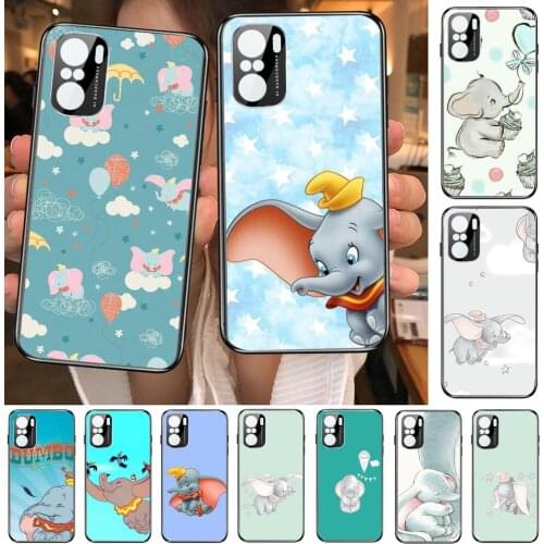 Disney Flying Elephant Dumbo Phone Case For xiaomi redmi POCO F1 F2 F3 X3 Pro M3 9C 10T Lite NFC Anime Black Cover Silicone Back