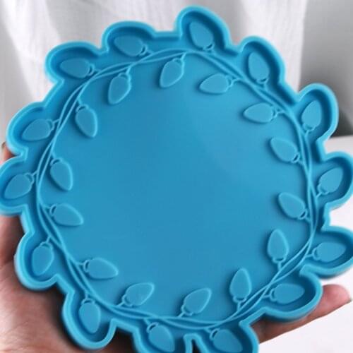 DIY Epoxy Resin Flower Coaster Resin Mold Handmade Crystal Coasters Casting Molds