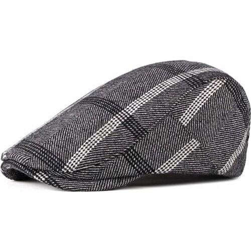 Fibonacci Caps For Men Newsboy Cap Adult Retro Berets High Quality Cotton Plaid Ivy Hats Gray Khaki Cabbie Flatcap Driver Hat