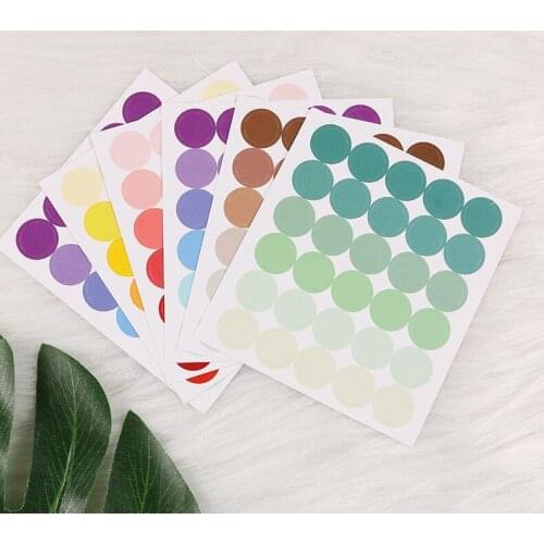 Lovely Girl Rainbow Round Sticker Originality DIY Scrapbooking Diary Albummobile Notebook Envelope Sealing Decorative Sticke