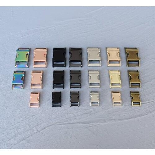 LOGO 100 Pcs 15/20/25/30mm Metal Quick Side Release Buckle Clasps Bag Strap Purse Clip Clasp Parts Leather Laser Engraving