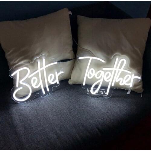 Better Together Custom Neon Sign Separable LED Light Suitable For Home Wedding Propose Party Personalized Design Wall Decor