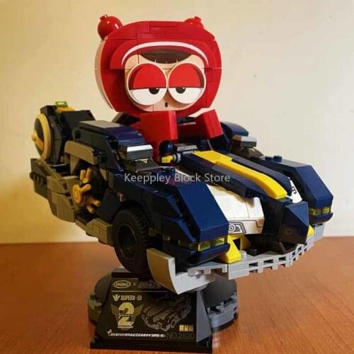 MOC Creator Series Kart Racing Building Blocks Bricks Toys Rose Marshmallow Character Dolls Preserved Eggs Cars Mini Model Kit