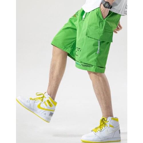 Mens Summer Fashion Cargo Shorts For Boy 2021 New Casual Shorts Male Clothing Loose Plus Size Streetwear Off White Pants Cute