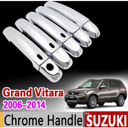 For Suzuki Grand Vitara 2006 - 2014 Chrome Handle Cover Trim Set Grand Nomade Escudo 2007 2009 2010 2012 Accessories Car Styling