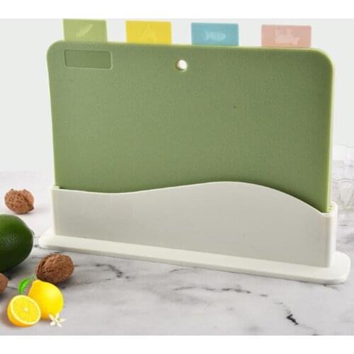 Set of 4 piece of PP Multi-functional cutting board,classificated cutting board set with base kitchen tools