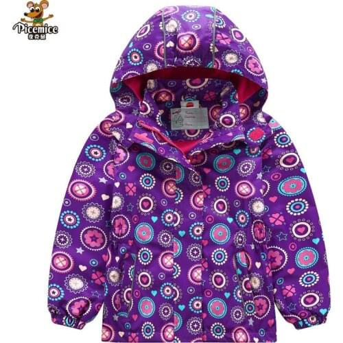 Waterproof Girl Jackets Autumn Winter Girls Polar Fleece Coats Kid Sport Casual Children Jackets Double-deck Jacket 6299