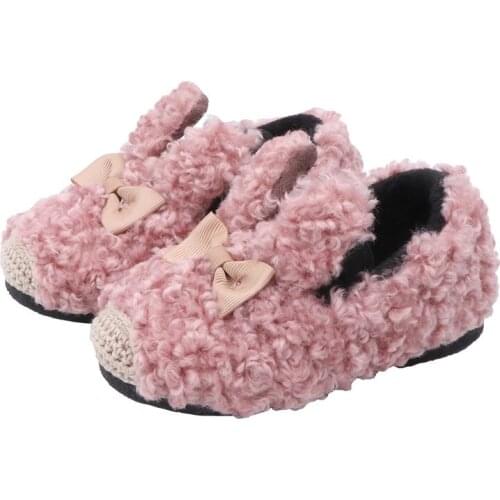 19 Winter New Baby Cotton Shoes Plus Velvet Baby Toddler Shoes Soft Bottom Princess Shoes Non-slip Shoes Breathable Elastic Band