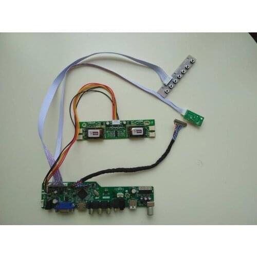 LCD LED AUDIO TV HDMI USB VGA AV 4 CCFL lamps Controller driver Board For 19.0" M190EN04 V5 1280X1024 display kit