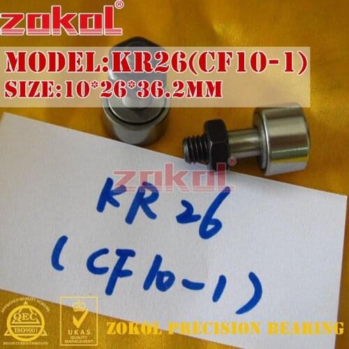 ZOKOL bearing KR26 CF10-1 CF10K Stud type track roller (rolling) bearing 10*26*36.2 M10*1.25