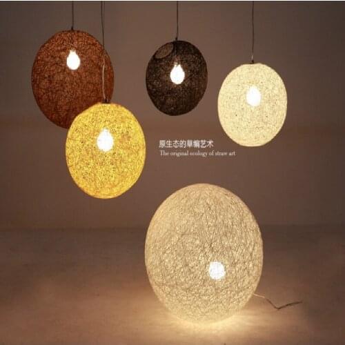 Pendant light minimalist style lamps lanterns living room lighting pendant lamp Wicker garden rattan ball