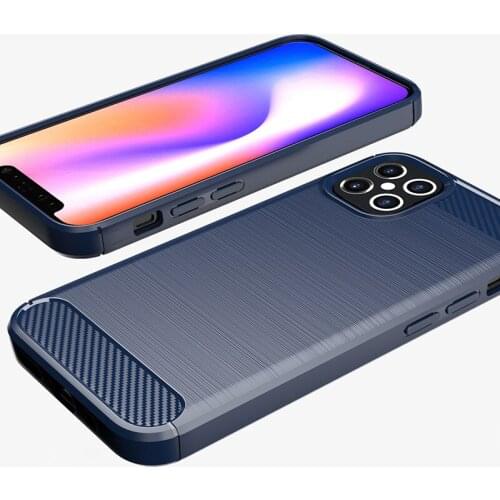 10pcs Carbon Fiber Soft TPU Rubber Silicone Case Shockproof Armor Cover For iPhone 13 Pro Max 12 Mini 11 XS XR X 8 7 6 Plus SE