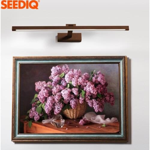 Luxury Led Bathroom Wall Lamp Brown White Indoor Wall Light Fixture For Home Exhibition Vanity Lamp Mirror Lamp Picture Lamp