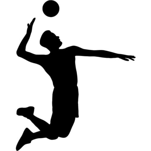 DasDecal Sport Decal Volleyball Player Extreme Jump Ball Hit Car Sticker Laptop Truck Motorcycle Auto Accessories PVC,15cm*12cm