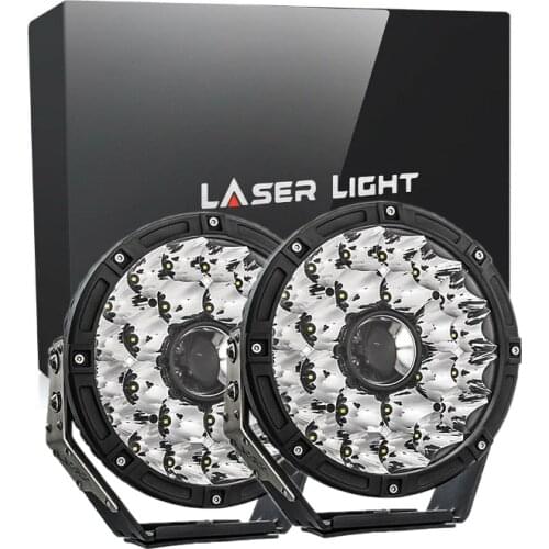 YOUSTAR 2Pcs 8.5inch Round Osram Led Laser Light Shine Long Distance Driving Lamp For Vehicles Jeeps Trucks Off Road