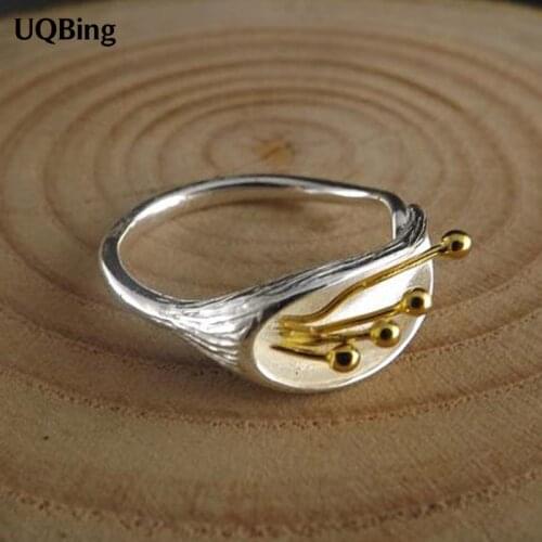 Free Shipping 925 Sterling Silver Flower Silver Jewelry Ring Women Gift Finger Rings