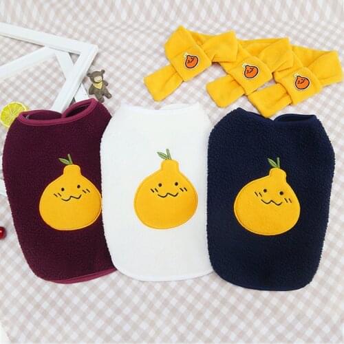 Winter Dog Clothes Scarf Outfit Cat Dog Coat Hoodies Fleece Vest for Small Dog Schnauzer Corgi Pomeranian Yorkie Costume Apparel