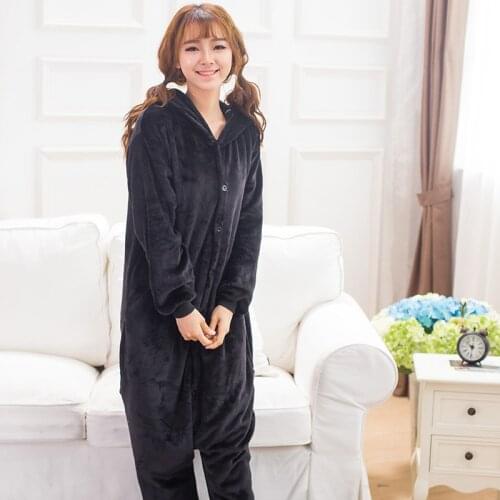 2019 Winter Kumamon Bear Pajamas Animal Sleepwear onesie Kigurumi Women Men Unisex Adult Flannel Nightie Home clothes Sets
