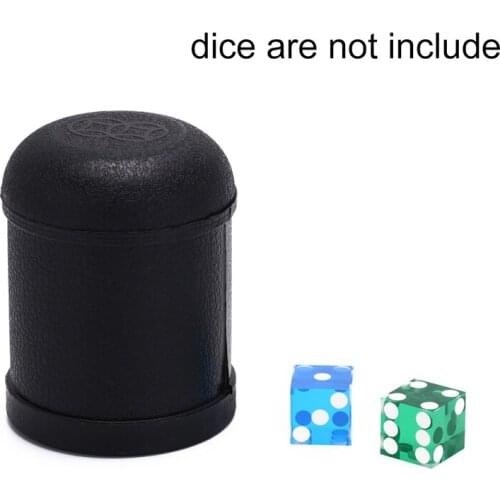 1pc 7.5cm X 10cm Ktv Pub Party Game Toy Plastic Dice Cup Black Shaking Cup Box