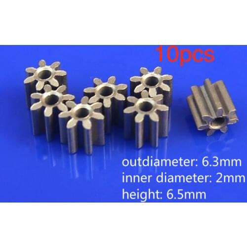 10pcs 7 teeth Gear 280 260 130 140 car central control door lock motor 6.3 * 6.5MM 2MM inner hole metallurgy