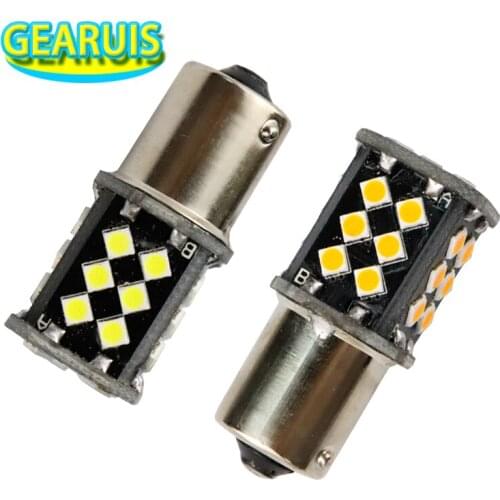 100pcs Carro levou 1156 BA15S BAU15S PY21W 3 w 30 SMD 3030 0.24A 1157 BAY15D 7440 7443 Sinal de Volta luz de Freio Lampada Branc