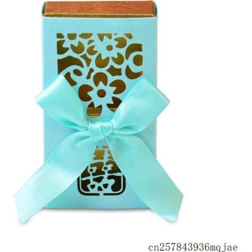 200pcs Wedding Favor Box Wedding Gift Candy Box Paper Bags with Bowknot Ribbon Wedding Gift Party Favors