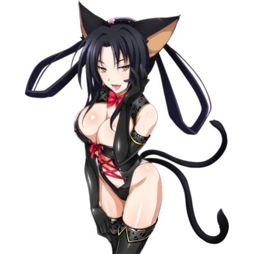 3D Car Sticker Sexy Girl Super High School DxD JDM RV Cartoon Kuroka Render Funny Anime Girl JDM Car Stickers and Decals Styling