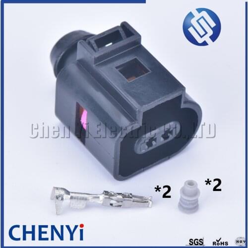 5 sets 2Pin 1.5mm Auto electrical plug connector 1J0973702 for ignition coil Auto Temp sensor plug deflation valve connector VW