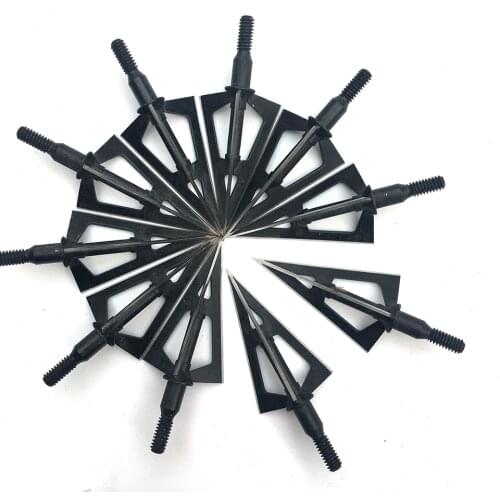 6pcs 125 Grain 3 Fixed Blade Hunting Broadheads Archery Arrow Hunting Points Metal Tips for Compound Bow and Crossbow