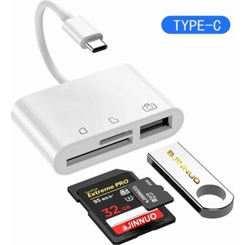 USB Type C OTG Adapter USB SD Card Reader for Samsung Huawei Xiaomi TF/SD Type-c Camera Memory CardReader Data Converter