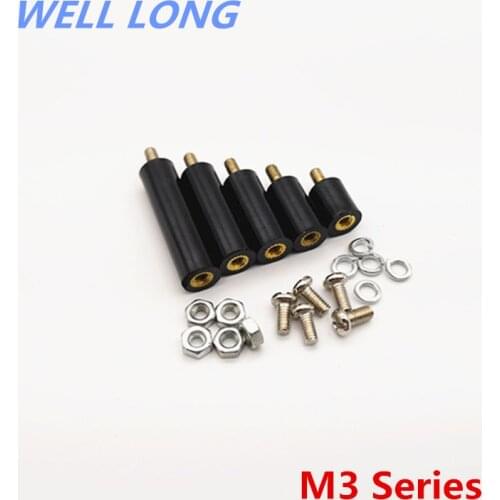 Bakelite column Black isolation support column Built-in copper core isolation column Insulation isolation column M3 kit