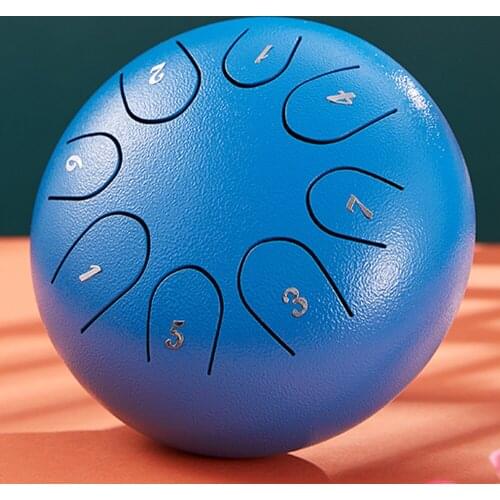 Tongue Drum Tounge for Meditation Tools Dram Small Handpan Drum 6 Inch 8 Tune Steel Hand Pan Percussion Musical Instrument