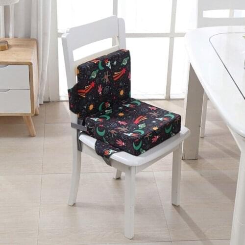 D0AF 2 Pcs/Set Anti-Skid Cartoon Printing Dining Children Cushion Increased Pad Adjustable Removable High Chair Booster
