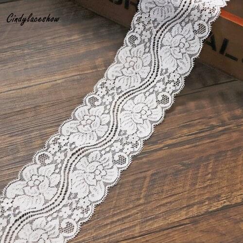 5Yards Stretch Lace Trim White Elastic Lace Ribbon Band For Sewing Bra Underwear Decoration Lace Headband Accessories DIY Crafts