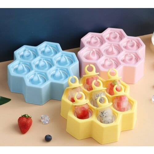 Ice Cream Mold with Geometric Appearance Design Durable Safe Convenient Washable Odourless Suit for Various Desserts SCIE999