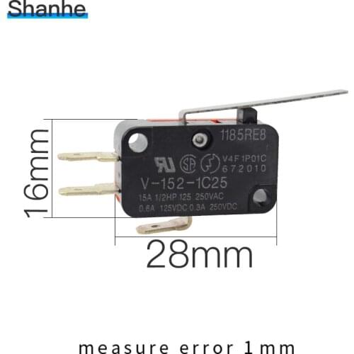 Quality miniature micro switch V-152-1C25 snap action switch