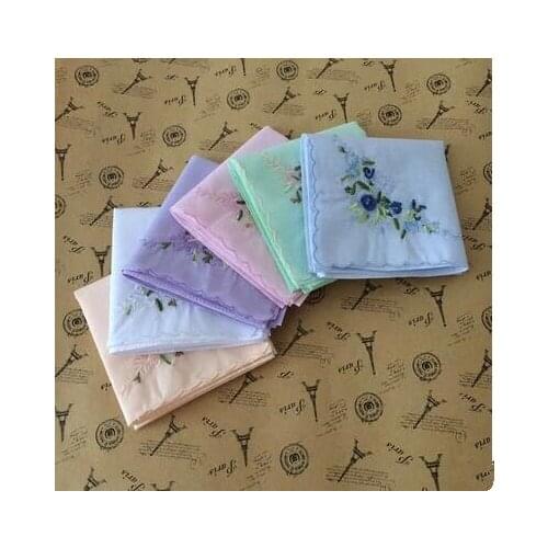 China antique embroidery embroidered handkerchief handkerchief sweat soft cotton female students