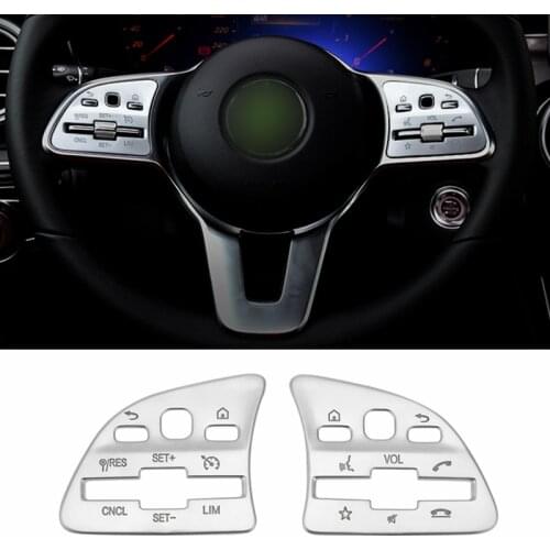 Left Hand Drive Car Steering Wheel Button Cover Sticker For Mercedes Benz A B class GLA GLB CLA W177 W247 H247 X247 C118 2020