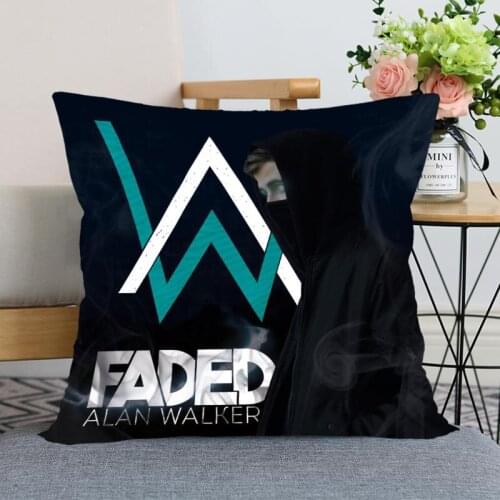 New Arrival Alan Walker Pillowcase Wedding Decorative Pillow Cover Custom Printed Soft Satin Fabric Pillow Cases Not Fade
