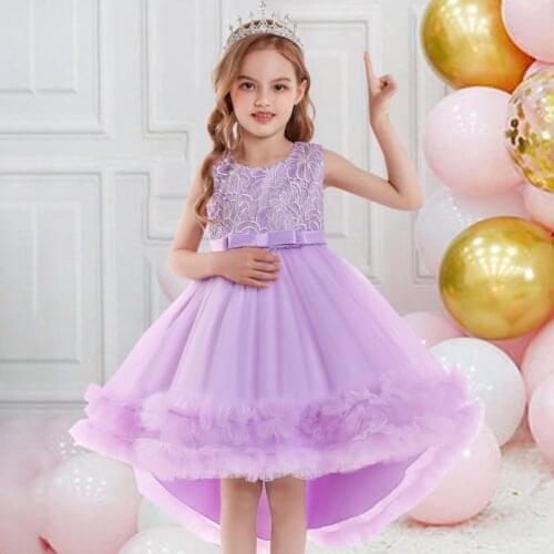 2021 Teen Bridesmaid Dresses for Girl Costume Flower Prom Evening Princess Dress Children Ball Gown Party Wedding Dress 8 12 Y