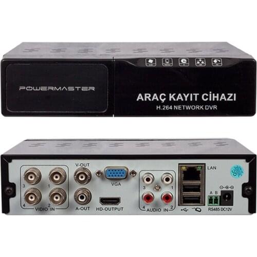 POWERMASTER PM-7104HD 4 CHANNEL 5 IN 1 MOBILE DVR RECORDING DEVICE (2.5 HDD PLUGGABLE)