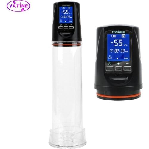 Luxury Digital Display Electric Penis Pump Sex Toys For Men Male Masturbator Machine Cock Extender Enlargement Erotic Adult Shop