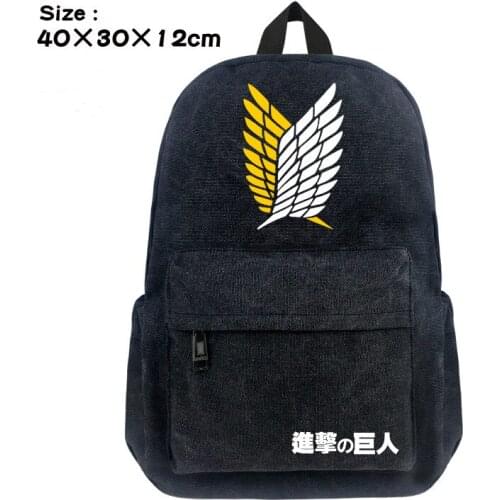 Attack On Titan Cosplay Backpacks For Boys Girls Double Shoulder Printed Schoolbag For Teenagers Student Anime Casual Backpack