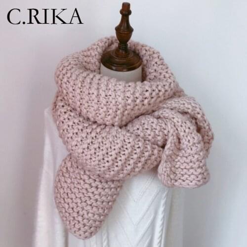 Korean Autumn Winter Knitted Scarf Women Men Fashion Solid Color Scarves Boy Girls Couples Outdoor Thick Warm Shawl Long Scarf
