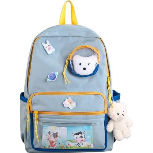 Cute Bear Schoolbags Children Student Bookbag 2021 New Fashion Transparent Backpack Waterproof School Bag For Teenage Girls