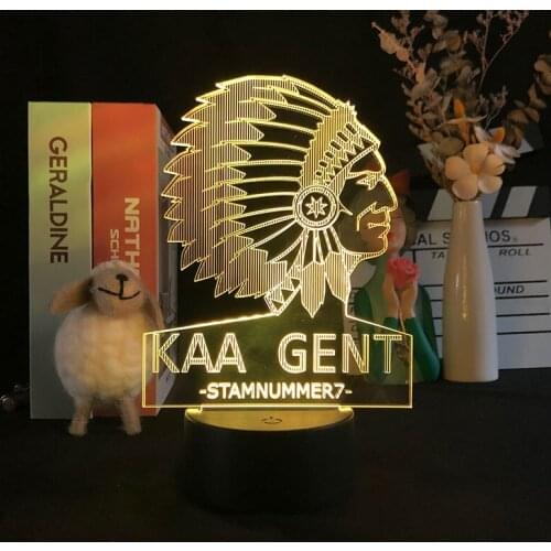 APP Control Base Atmosphere 3D Night Light Alarm Clock Base Light K.A.A. Gent Football Sport Lamp Projector Children Table