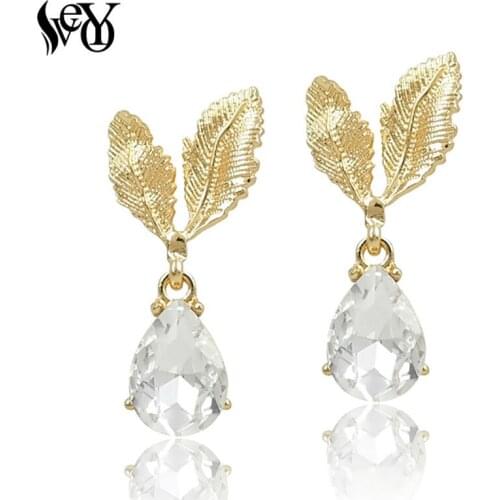 VEYO Water Drop Design Wing shape Crystal Earrings for Women Top Quality Fshion Jewelry Gifts