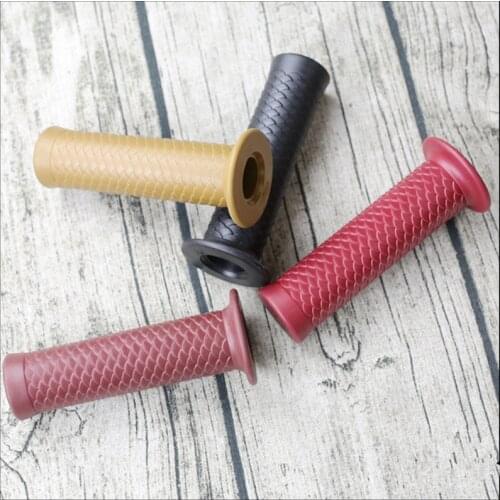 High quality Vintage Cafe Racer 7/8" 22mm Motorcycle Vintage Handlebar Grip for Suzuki Yamaha Kawasaki 3Colors Available