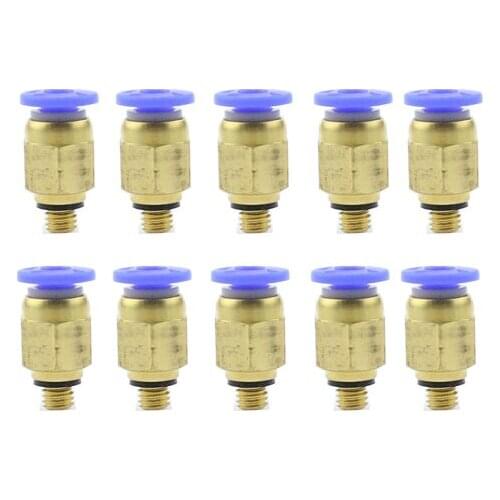 - HIGH QUALITY 10pcs 4mm to M5 Pneumatic Connectors male straight one-touch fittings BSPT PC4-M5