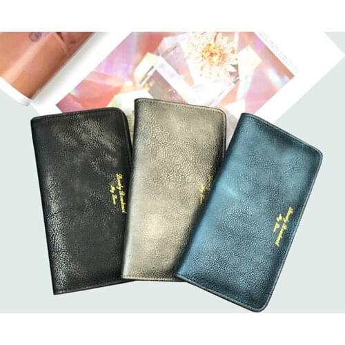 Womens Long Wallet Japanese Korean High Capacity Multifunction Zipper Personality New Phone Bag PU Girls Purse Phone Wallet